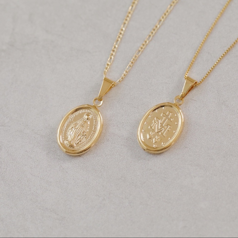 Miraculous Mary Necklace | 18k Gold Filled - Picture 2 of 8